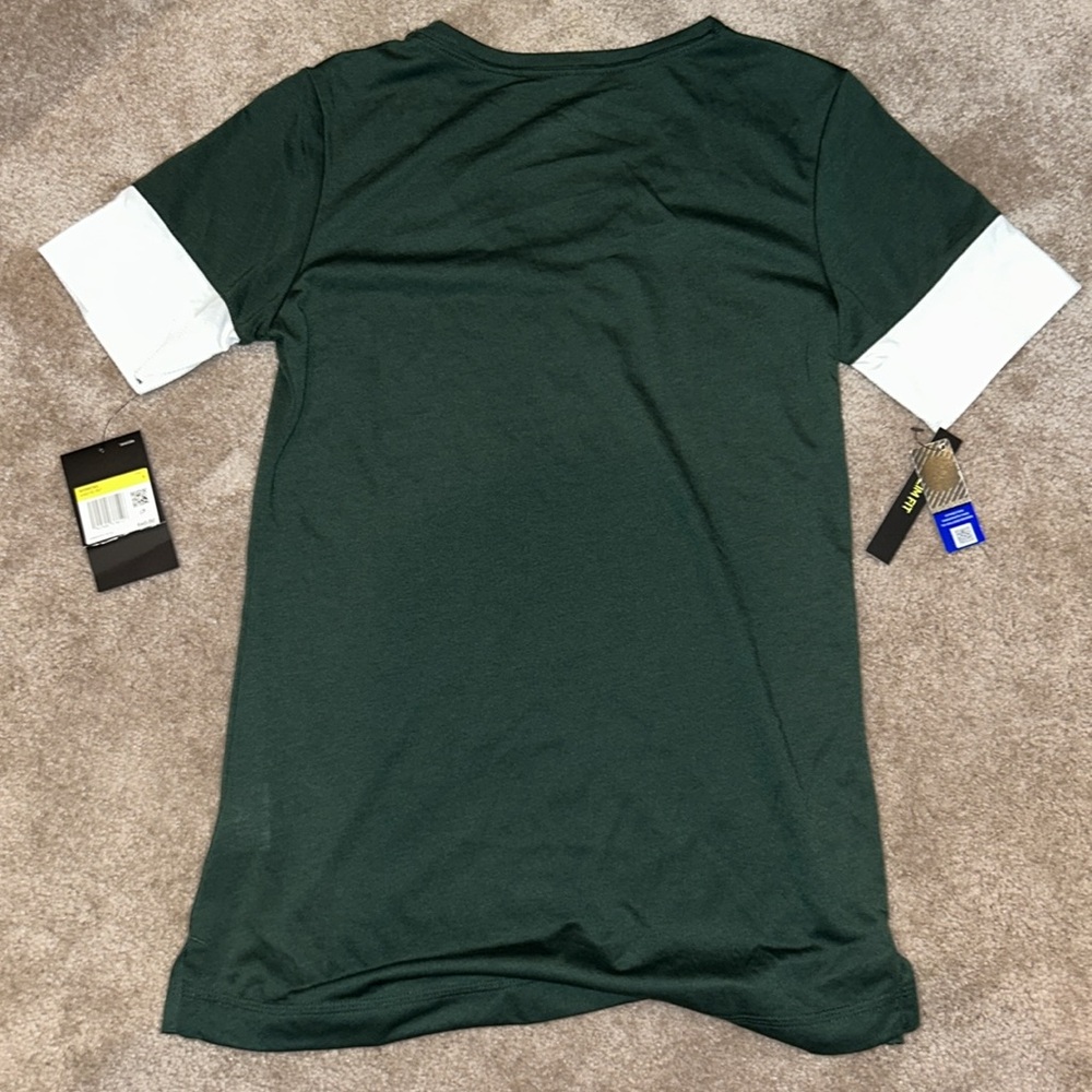 NWT Nike Women’s Michigan State Green Dri-Fit Tee Size Small - Picture 2 of 4